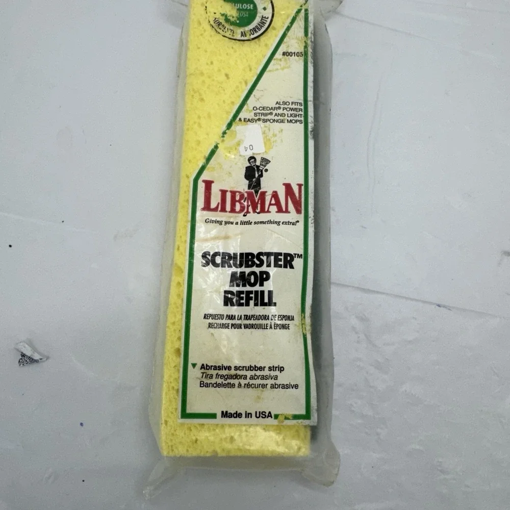 Libman Scrubster Mop Refill Sponge 00105 Made In USA Fits #103 Extra Absorbent‎